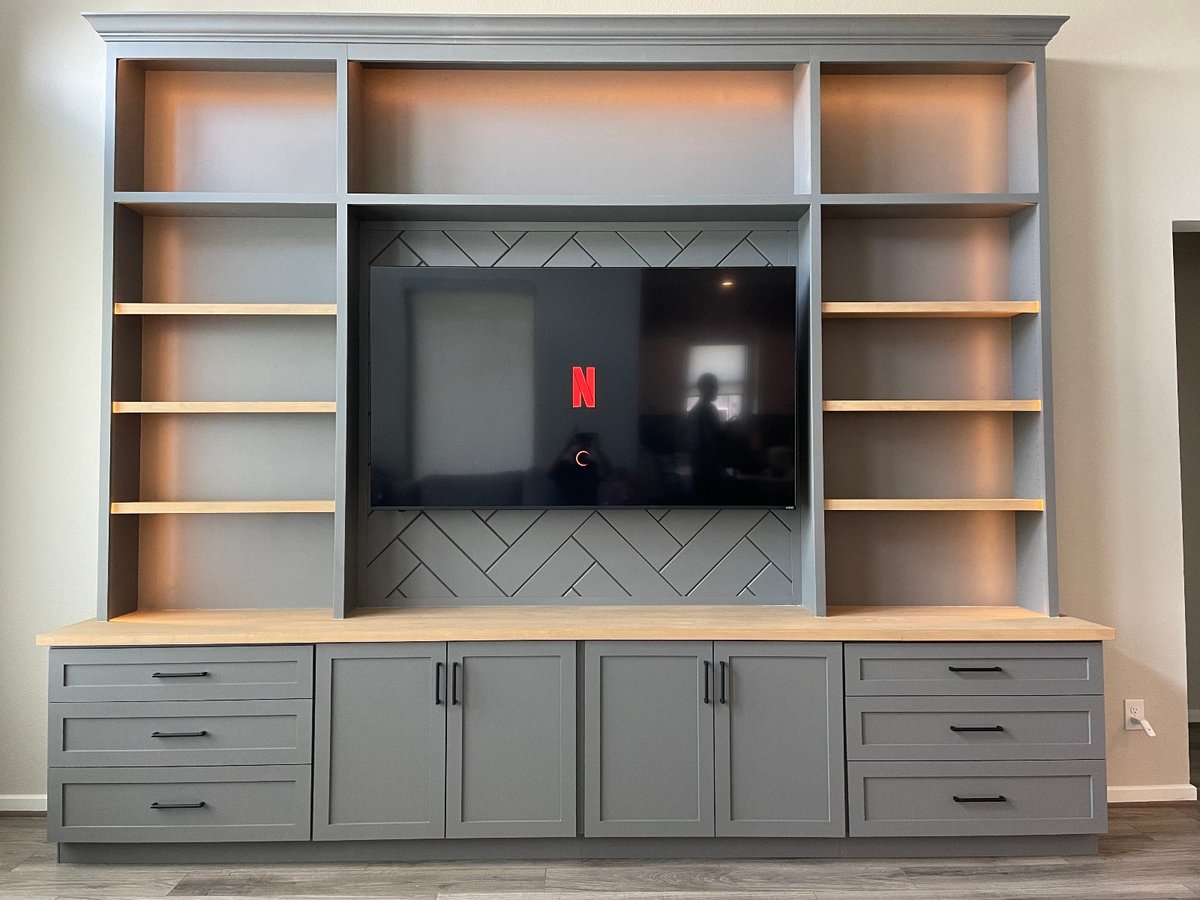 Entertainment Center Built-In by Perfect Fit CNC